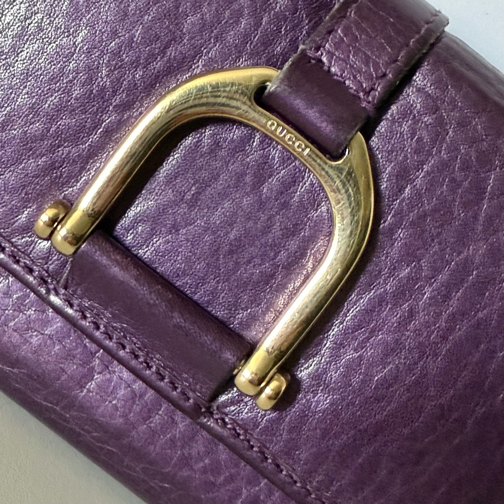 Gucci Abbey Continental leather wallet in nebula, purple - Picture 4 of 15